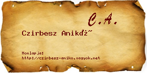Czirbesz Anikó névjegykártya