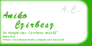 aniko czirbesz business card